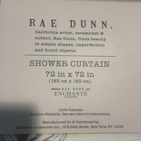 Rae Dunn “Love” Cloth Shower Curtain NEW - Picture 5 of 5